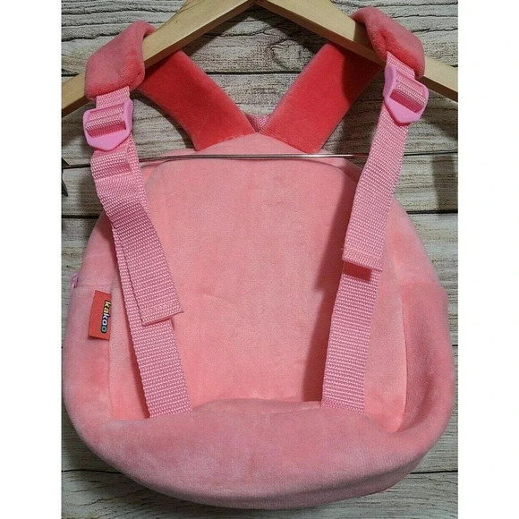 Kakoo Toddler Girl's Pink Cat Backpack One Size Plush Soft - Picture 2 of 5